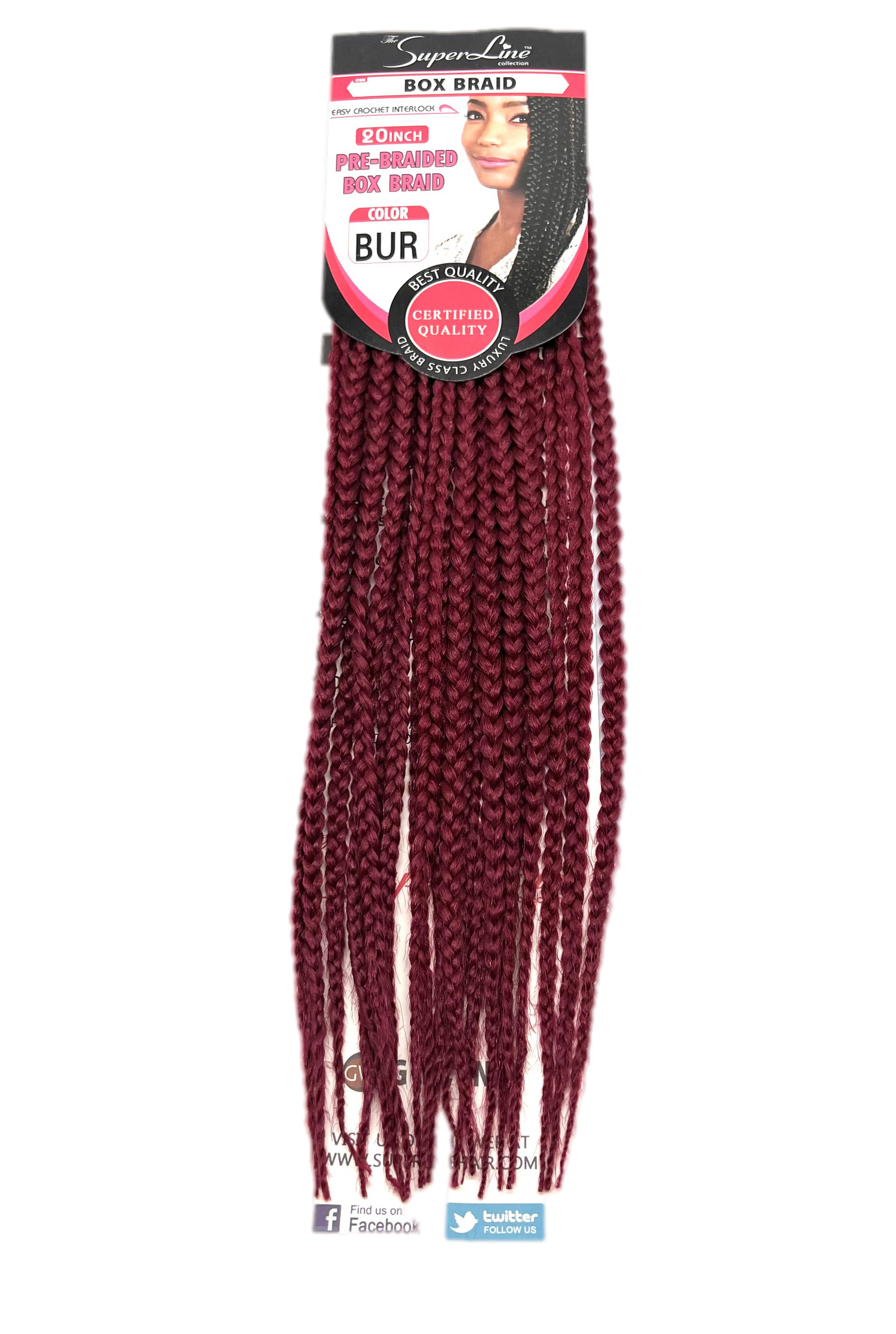 The Super Line collection Pre-Braided Box Braid 20'' - VIP Extensions
