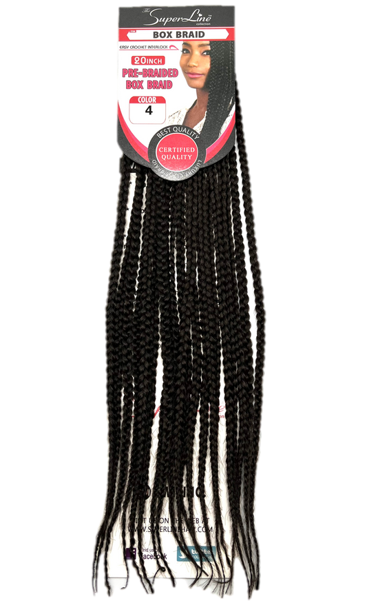 The Super Line collection Pre-Braided Box Braid 20'' - VIP Extensions