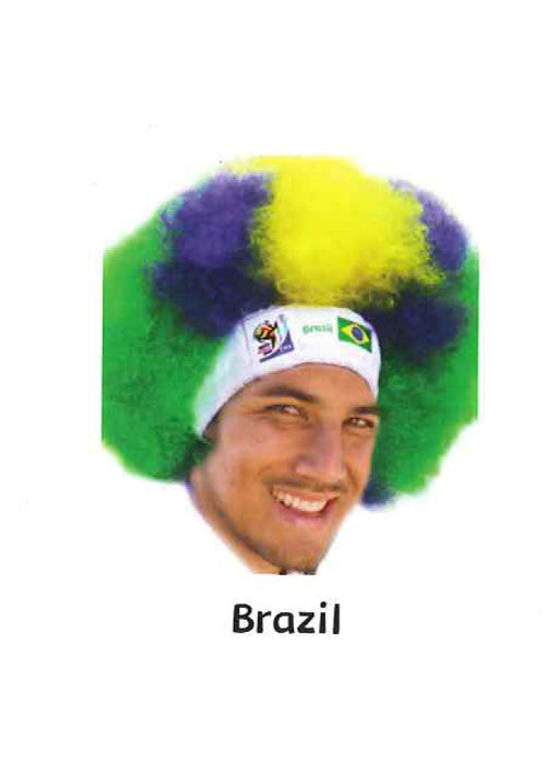 2010 Official Fifa Soccer Afro Wig - Hair and Accessories Inc