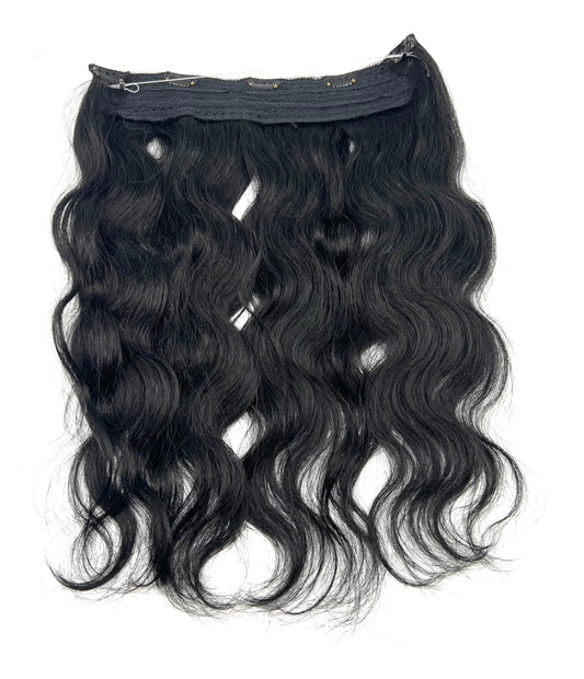 100% Human Hair Vip Brand BandX Halo Body Wave 18'' with Clip - VIP Extensions