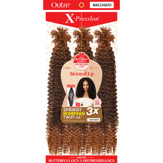 Outre X-Pression Twisted Up Crochet Hair - 3x Bohemian Twist 16" - VIP Extensions